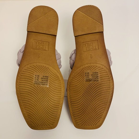 Time and Tru Women's Braided Two Band Sandals - Picture 7 of 8